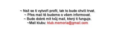 registrace informace