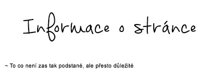 informace o stránce
